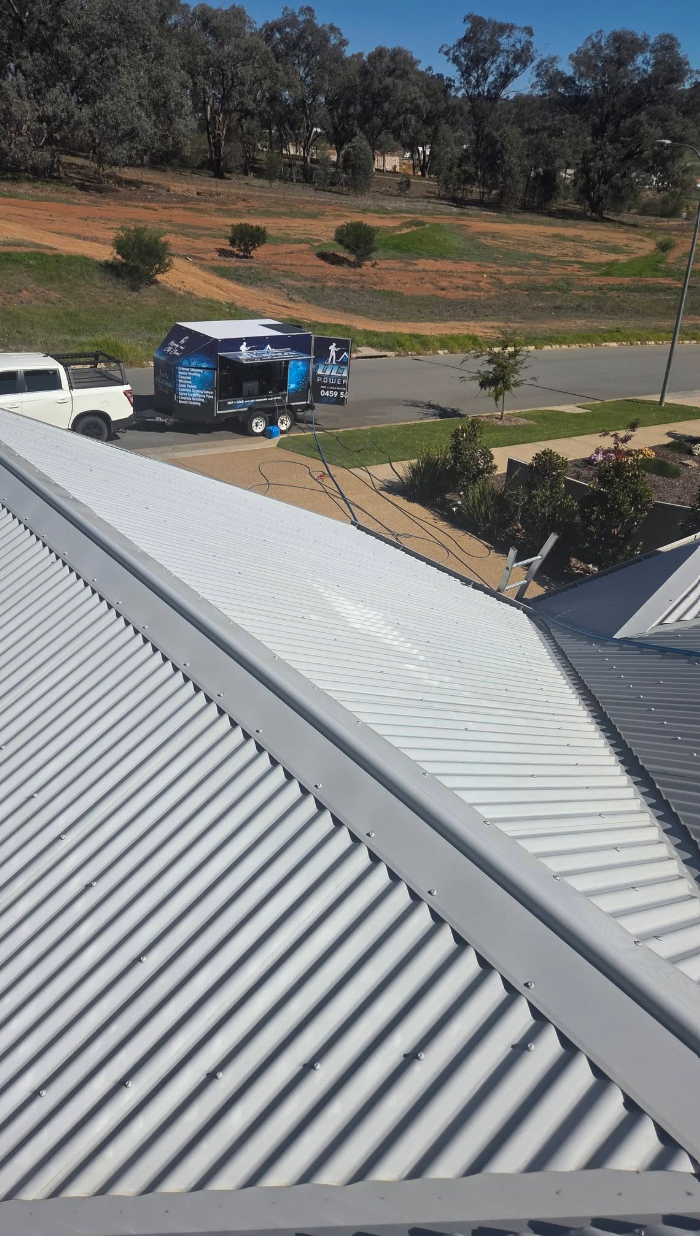 Ultra Power Wash service trailer on site